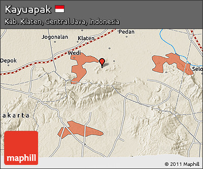 Shaded Relief 3D Map of Kayuapak