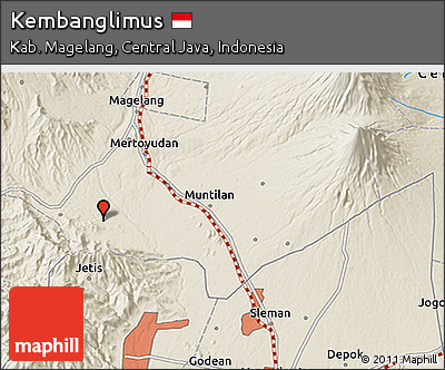 Shaded Relief 3D Map of Kembanglimus