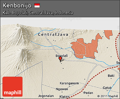 Shaded Relief 3D Map of Kenbonijo