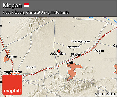 Shaded Relief 3D Map of Klegan