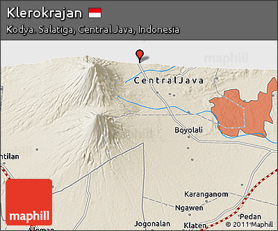 Shaded Relief 3D Map of Klerokrajan