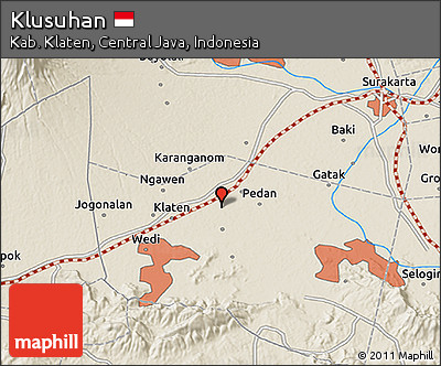 Shaded Relief 3D Map of Klusuhan