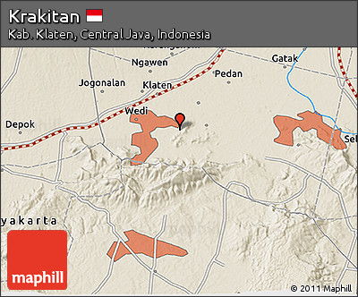 Shaded Relief 3D Map of Krakitan