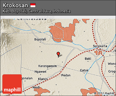 Shaded Relief 3D Map of Krokosan
