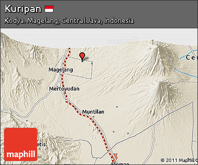 Shaded Relief 3D Map of Kuripan