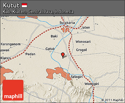 Shaded Relief 3D Map of Kutut