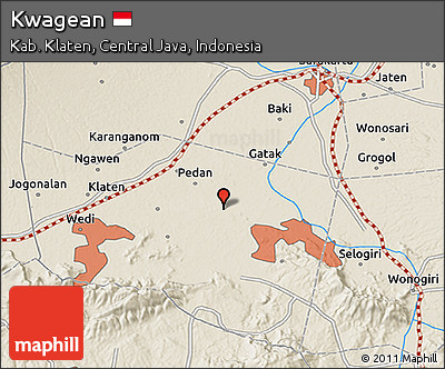 Shaded Relief 3D Map of Kwagean