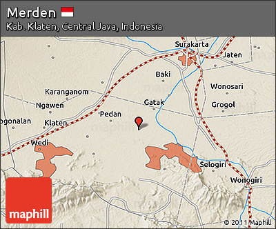 Shaded Relief 3D Map of Merden