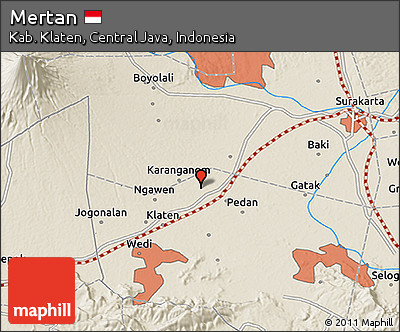 Shaded Relief 3D Map of Mertan