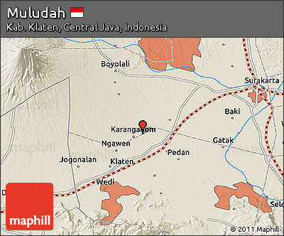 Shaded Relief 3D Map of Muludah