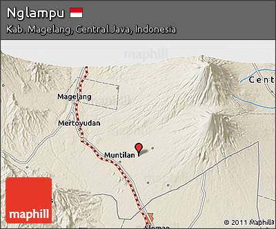 Shaded Relief 3D Map of Nglampu