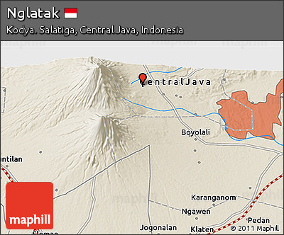 Shaded Relief 3D Map of Nglatak