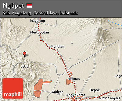 Shaded Relief 3D Map of Nglipat