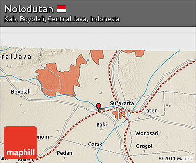 Shaded Relief 3D Map of Nolodutan