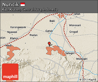 Shaded Relief 3D Map of Nuricik