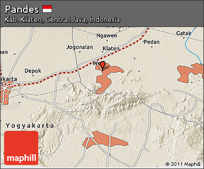 Shaded Relief 3D Map of Pandes
