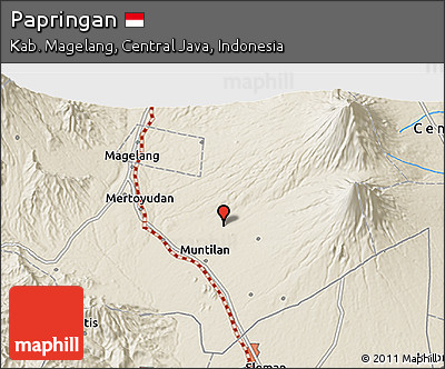 Shaded Relief 3D Map of Papringan