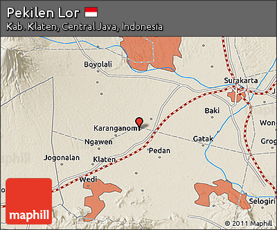 Shaded Relief 3D Map of Pekilen Lor