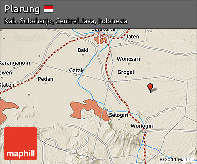 Shaded Relief 3D Map of Plarung