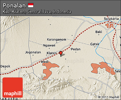 Shaded Relief 3D Map of Ponalan
