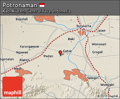 Shaded Relief 3D Map of Potronaman