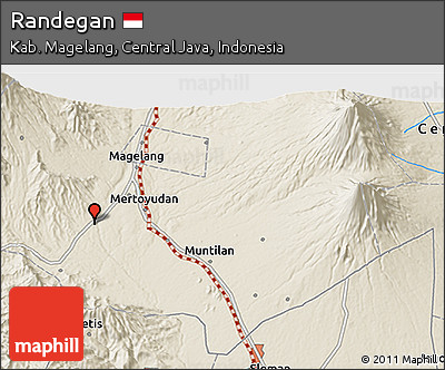 Shaded Relief 3D Map of Randegan