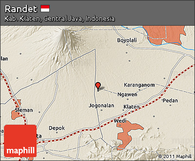 Shaded Relief 3D Map of Randet