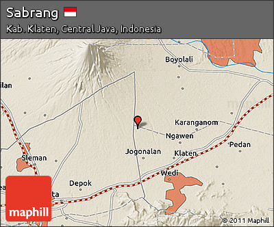 Shaded Relief 3D Map of Sabrang