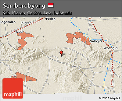 Shaded Relief 3D Map of Samberobyong