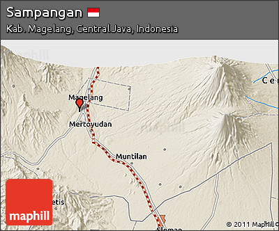 Shaded Relief 3D Map of Sampangan