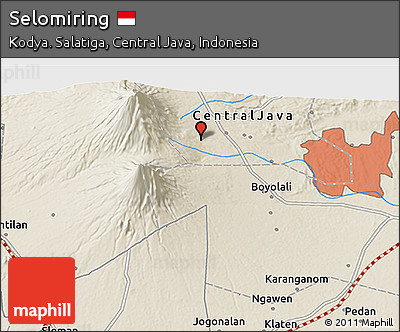 Shaded Relief 3D Map of Selomiring