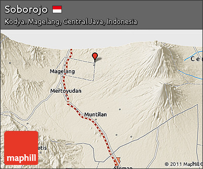 Shaded Relief 3D Map of Soborojo