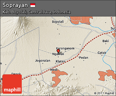 Shaded Relief 3D Map of Soprayan
