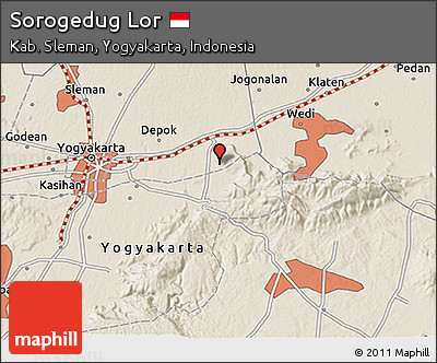 Shaded Relief 3D Map of Sorogedug Lor