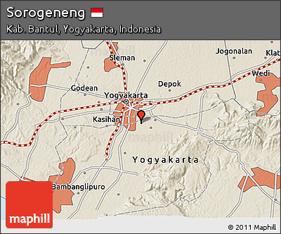 Shaded Relief 3D Map of Sorogeneng