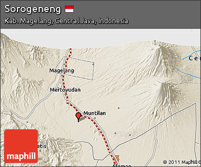 Shaded Relief 3D Map of Sorogeneng