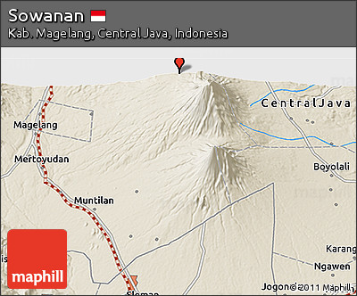 Shaded Relief 3D Map of Sowanan