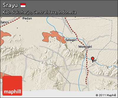 Shaded Relief 3D Map of Srayu