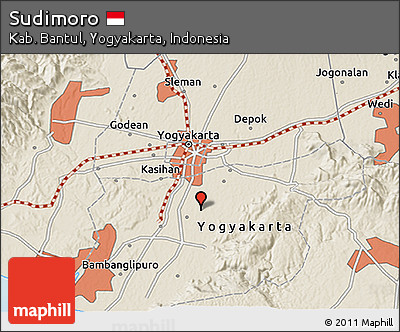 Shaded Relief 3D Map of Sudimoro
