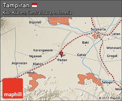 Shaded Relief 3D Map of Tampiran