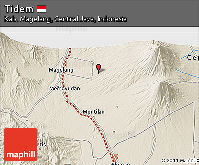 Shaded Relief 3D Map of Tidem