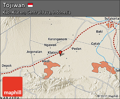 Shaded Relief 3D Map of Tojiwan