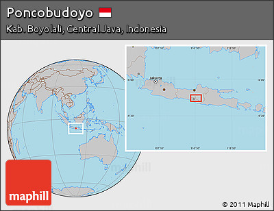 Gray Location Map of Poncobudoyo