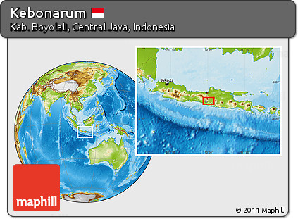 Physical Location Map of Kebonarum
