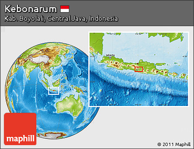 Physical Location Map of Kebonarum