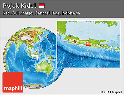 Physical Location Map of Pojok Kidul