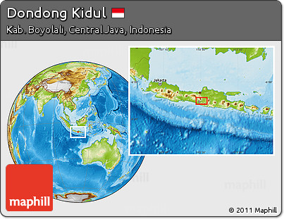 Physical Location Map of Dondong Kidul
