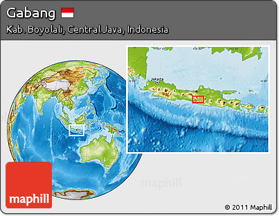 Physical Location Map of Gabang