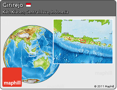 Physical Location Map of Girirejo