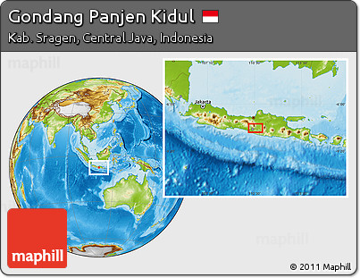 Physical Location Map of Gondang Panjen Kidul